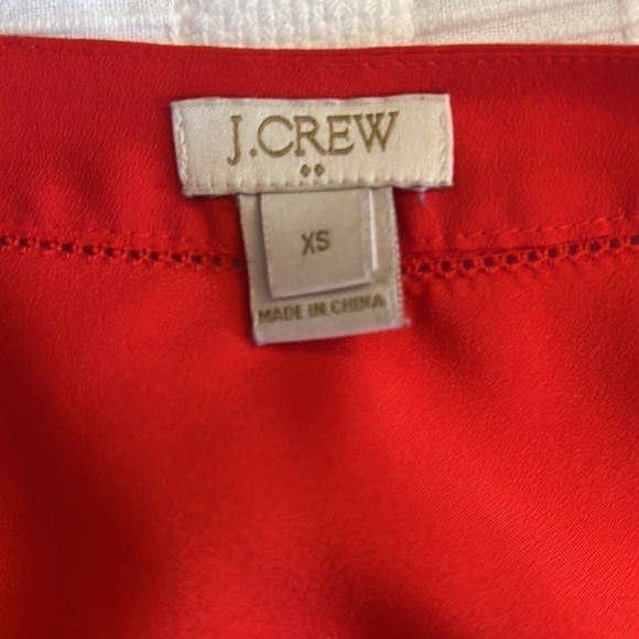 NWOT Crew Factory Red V-Neck Top Size XS - Picture 6 of 7